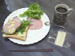 ハムレタススライスチーズトーストサンド／コーヒー