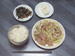 ソーセージポテト玉葱炒め／ヒジキ人参油揚煮物／カリフラワーピクルス